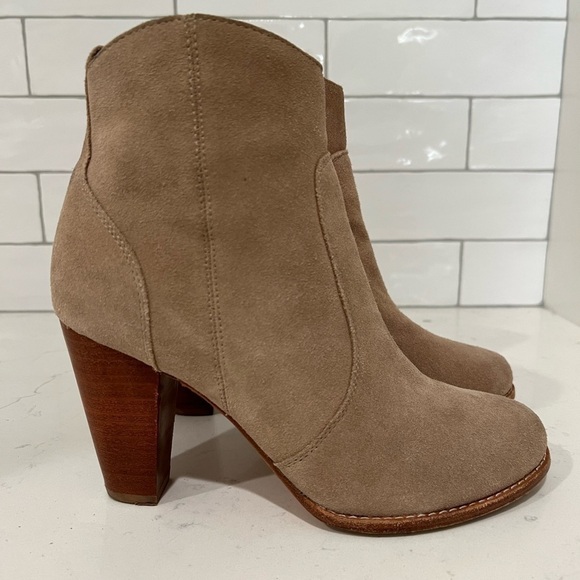 Joie Dalton Western Suede Boot. Tan. Size 10. - Picture 1 of 12